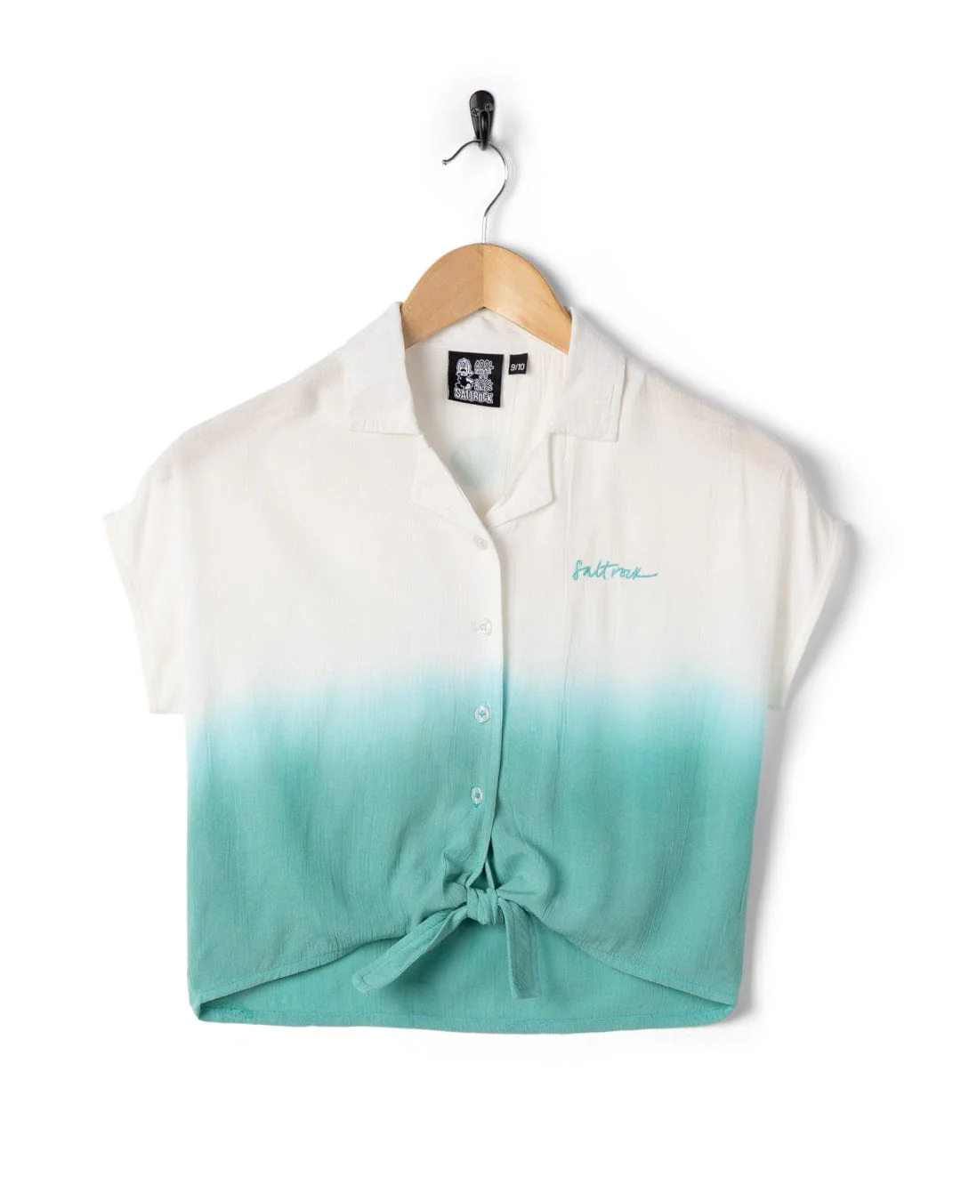 Shelby - Kids Front Knot Shirt - Turquoise - Image 3