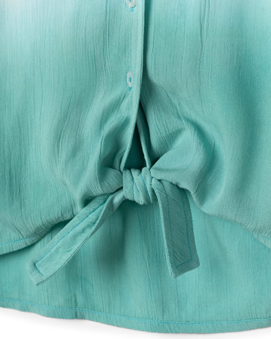 Shelby - Kids Front Knot Shirt - Turquoise - Image 7