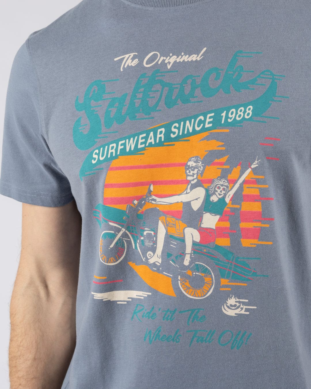 Shore Ride - Mens Short Sleeve T-Shirt - Blue - Image 2