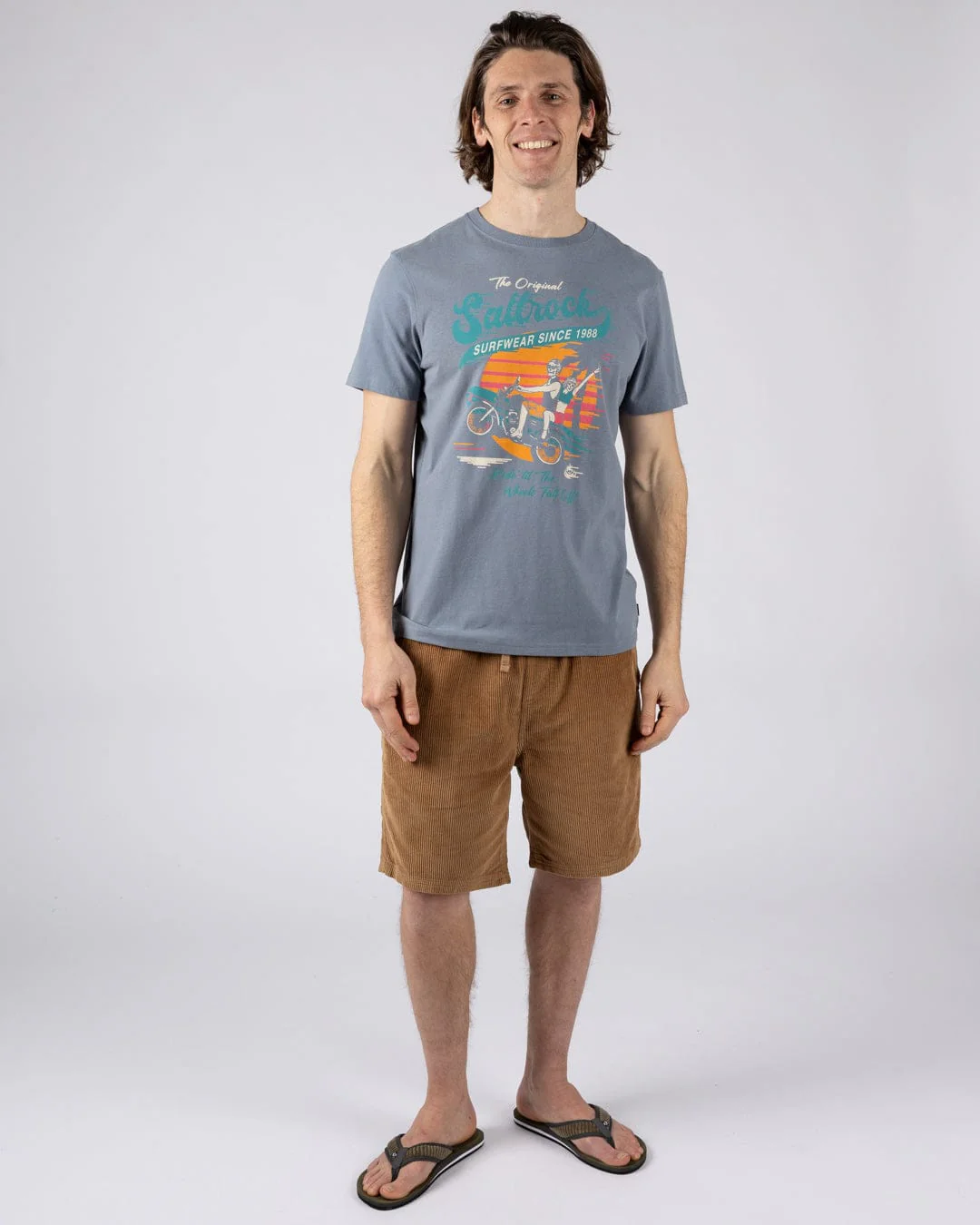 Shore Ride - Mens Short Sleeve T-Shirt - Blue - Image 4