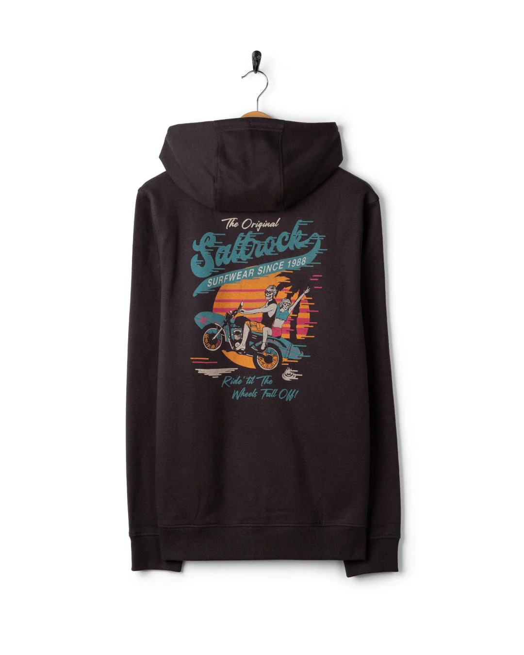 Shore Ride - Mens Zip Hoodie - Dark Grey - Image 7