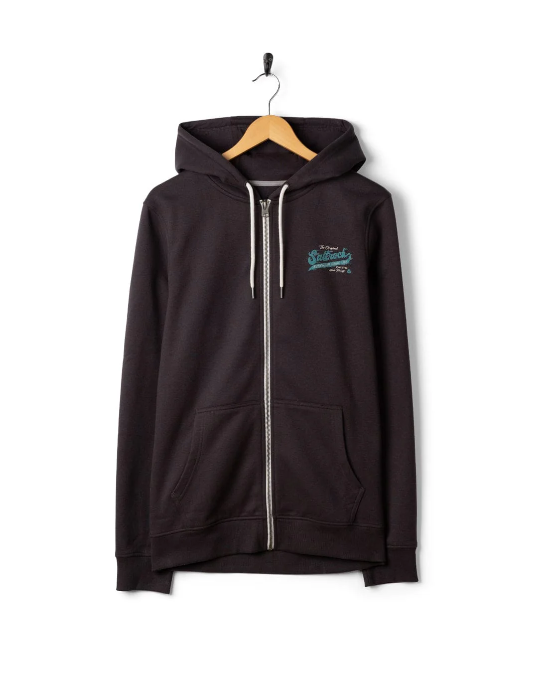 Shore Ride - Mens Zip Hoodie - Dark Grey - Image 8