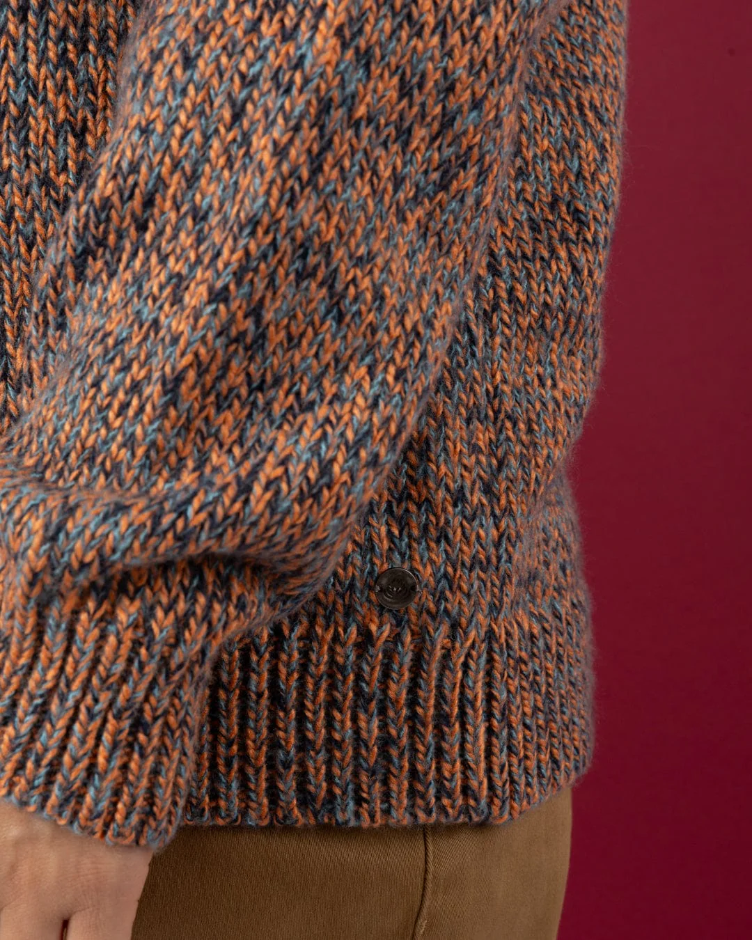 Sian - Womens Fisherman Jumper - Orange - Image 6