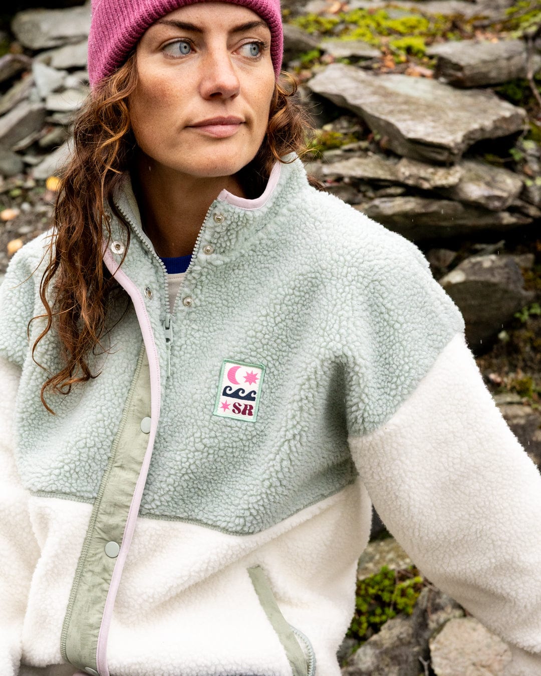 Simz - Womens Fleece - Zip - Cream - Image 2