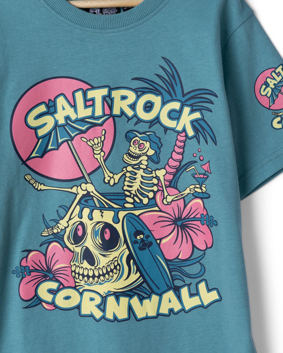 Sip “N”Dip Cornwall - Kids Short Sleeve T-Shirt - Blue - Image 2
