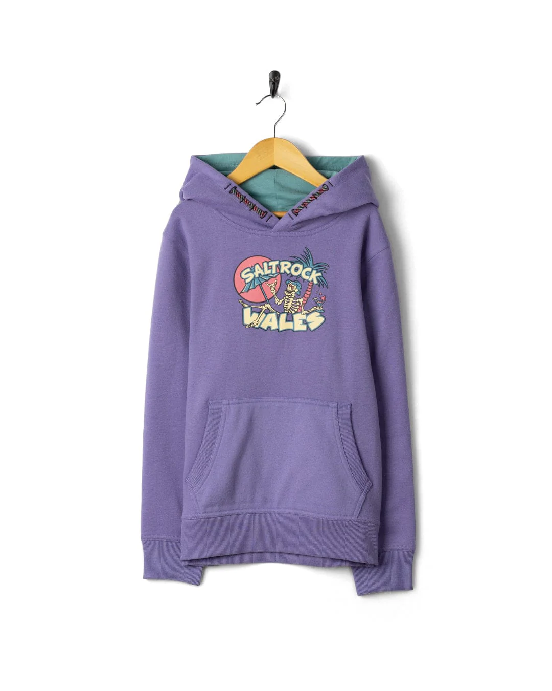 Sip “N” Dip Devon - Kids Pop Hoodie Wales - Purple - Image 3