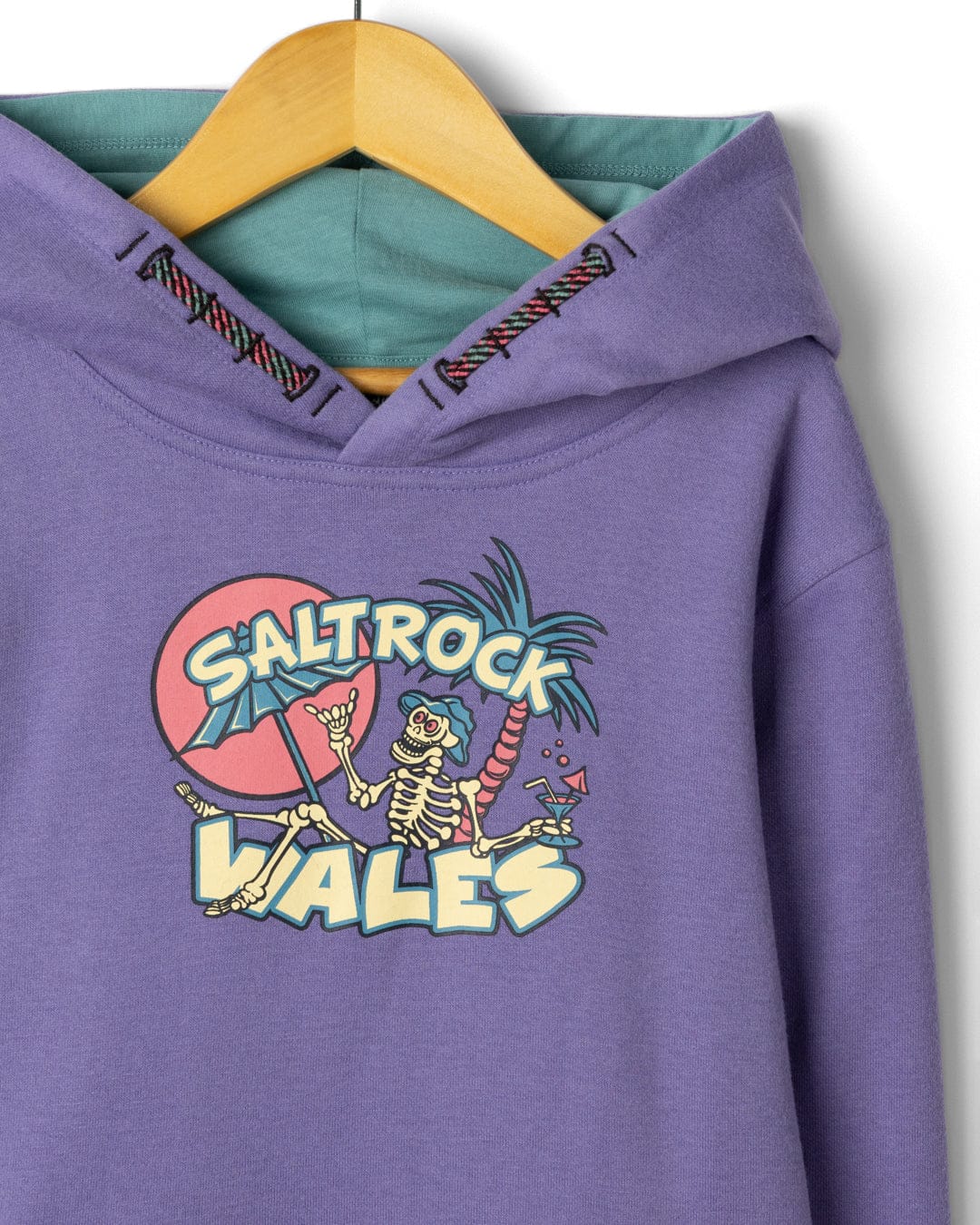 Sip “N” Dip Devon - Kids Pop Hoodie Wales - Purple - Image 4
