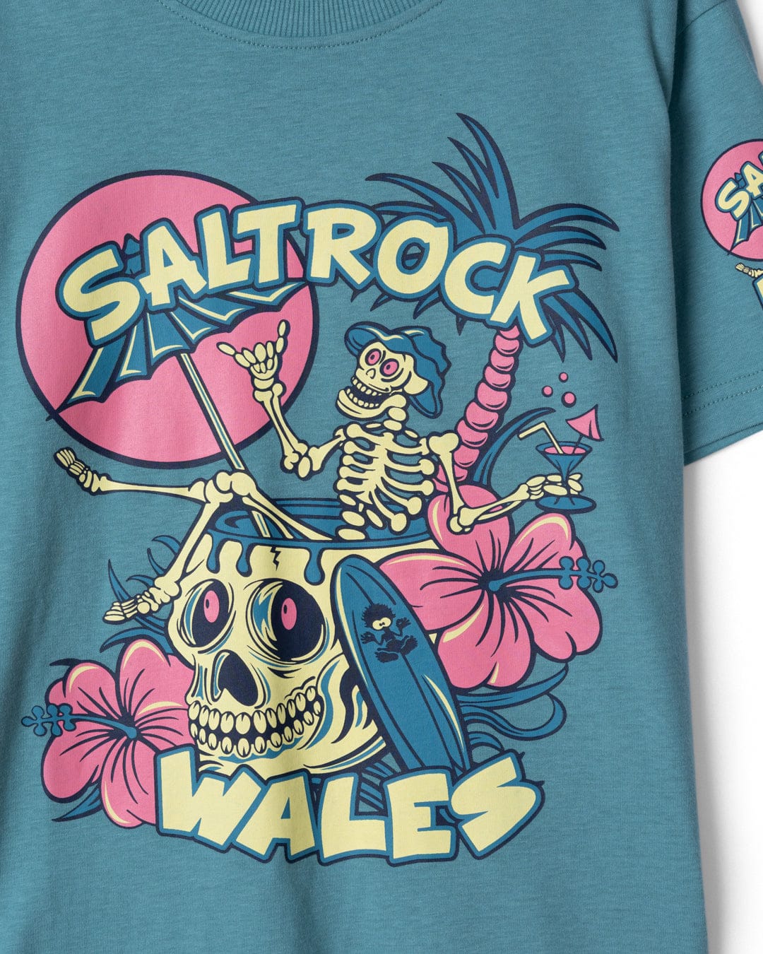 Sip “N”Dip Wales - Kids Short Sleeve T-Shirt - Blue - Image 2