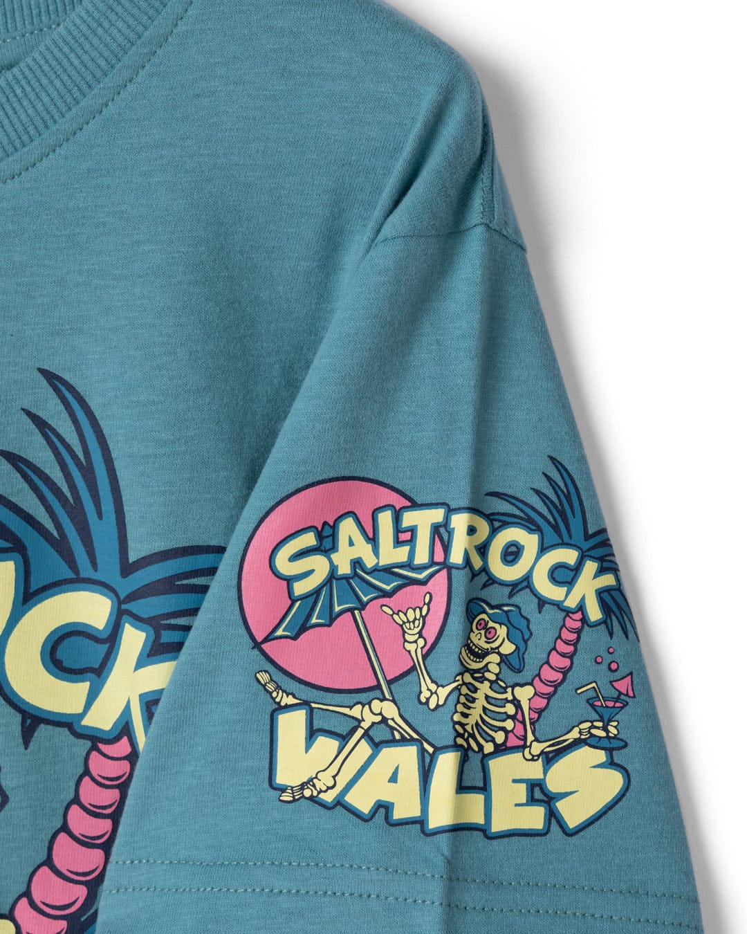 Sip “N”Dip Wales - Kids Short Sleeve T-Shirt - Blue - Image 4