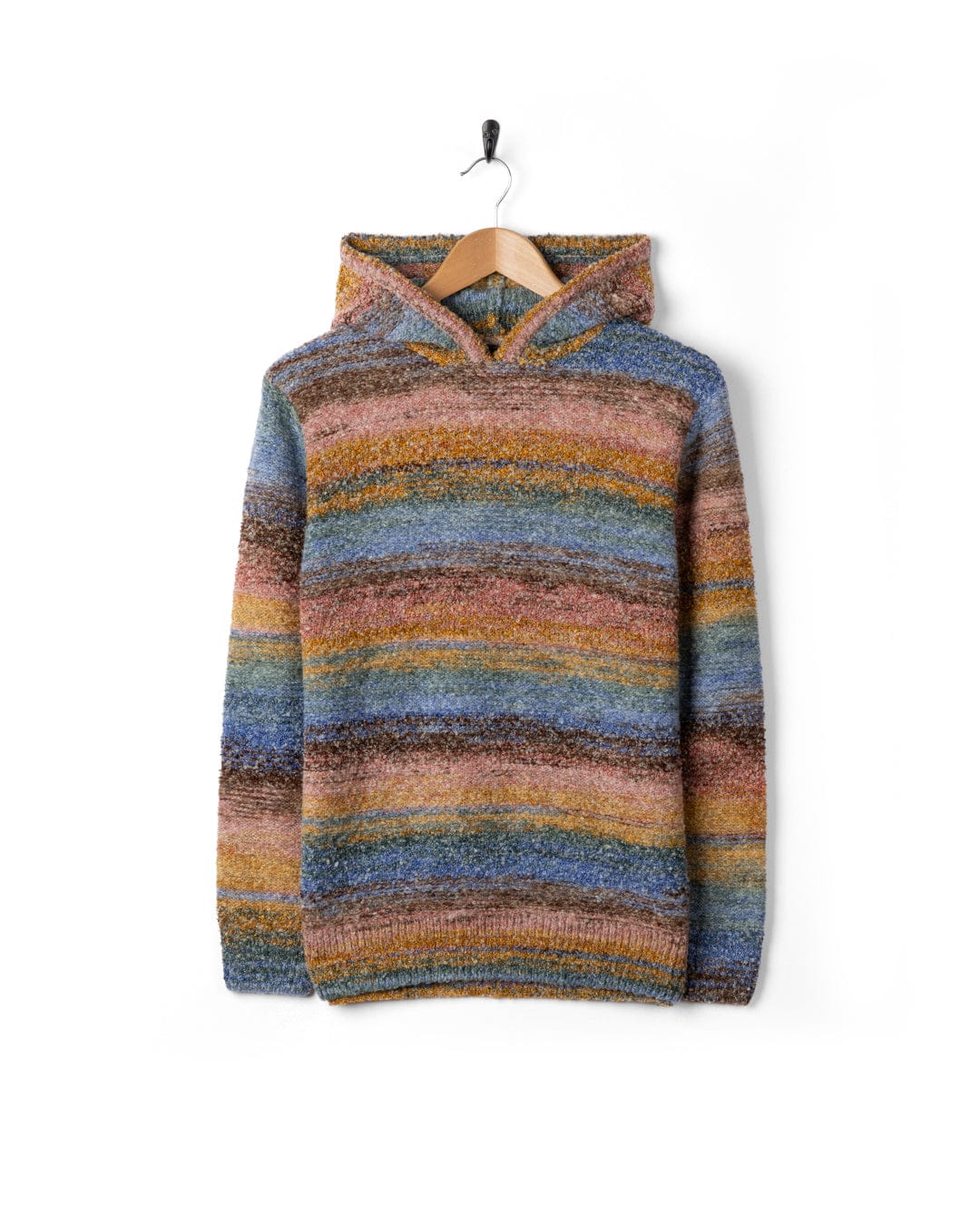 Space Dye Erin - Womens Hooded Jumper - Blue - Image 6