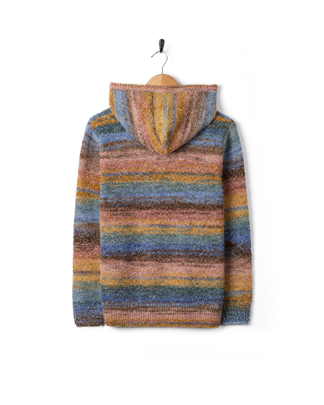 Space Dye Erin - Womens Hooded Jumper - Blue - Image 7