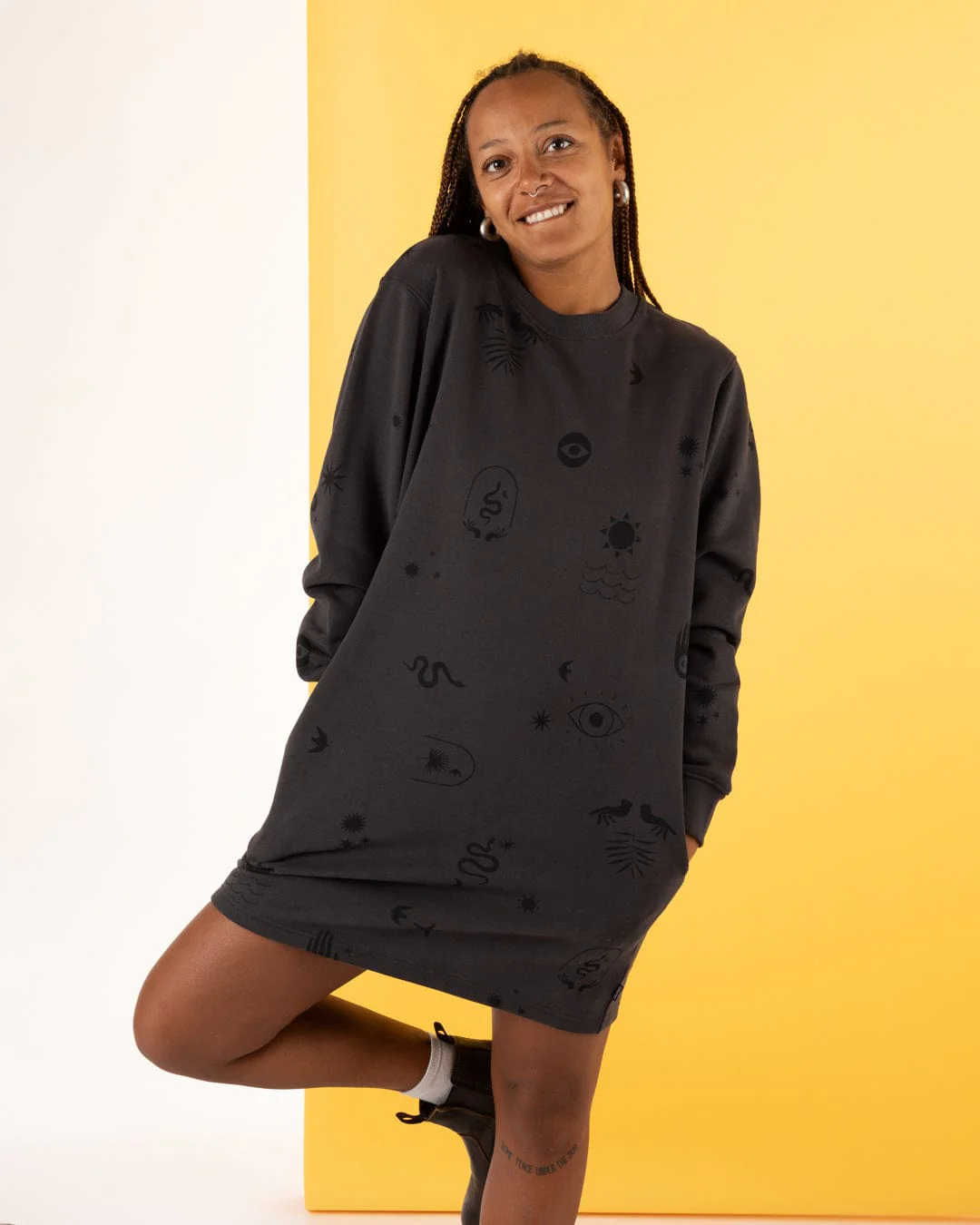 Spirit - Womens Sweat Dress - Dark Grey - Image 6