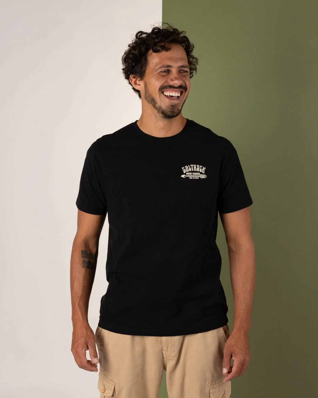 Split - Mens Short Sleeve T-Shirt - Black - Image 5