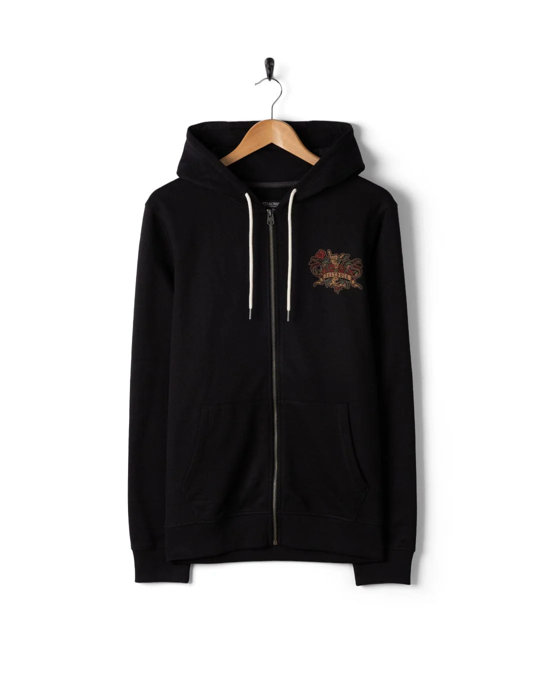 Stag Tattoo - Mens Zip Hood - Black - Image 7