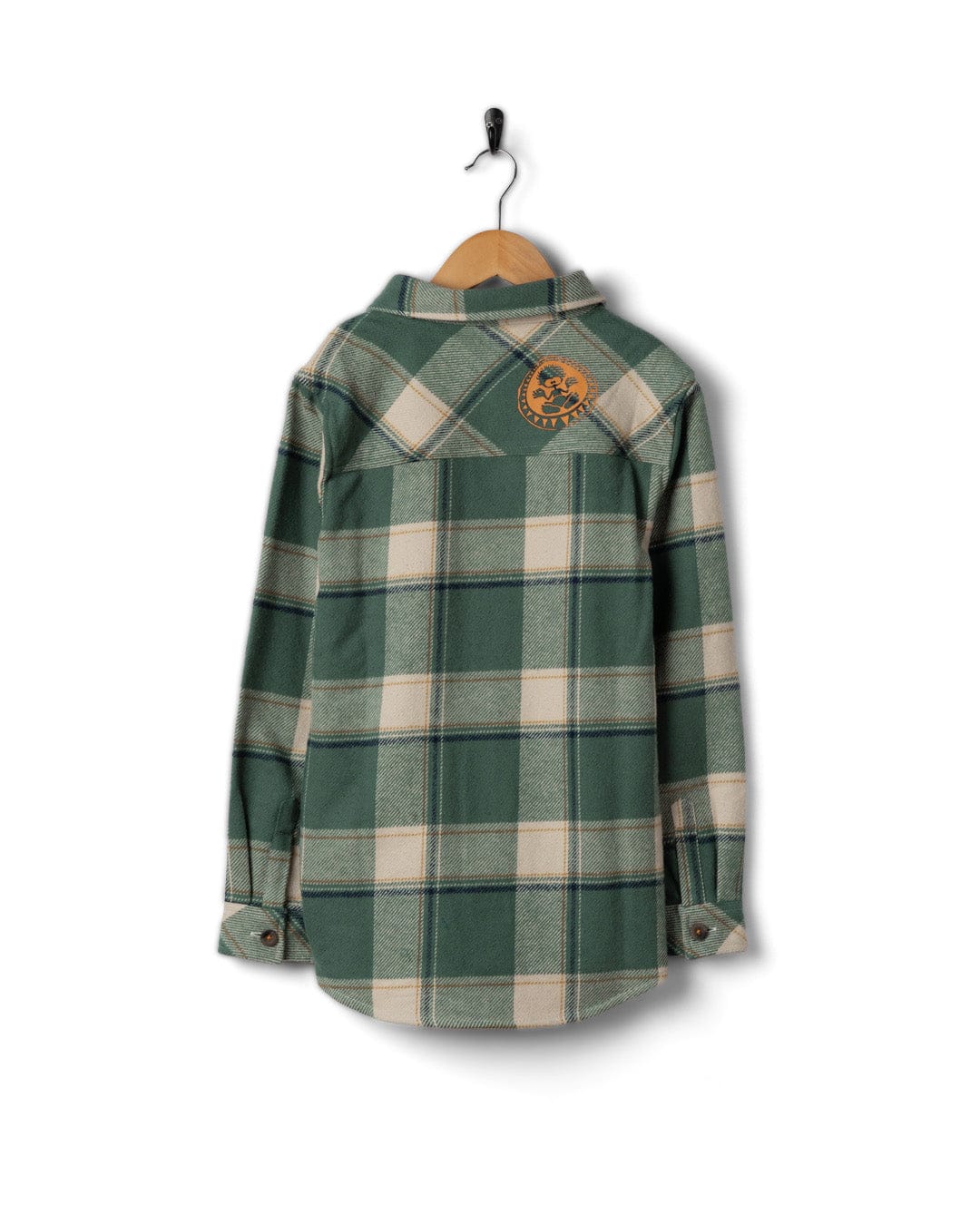 Strait - Kids Long Sleeve Flannel Shirt - Dark Green - Image 6