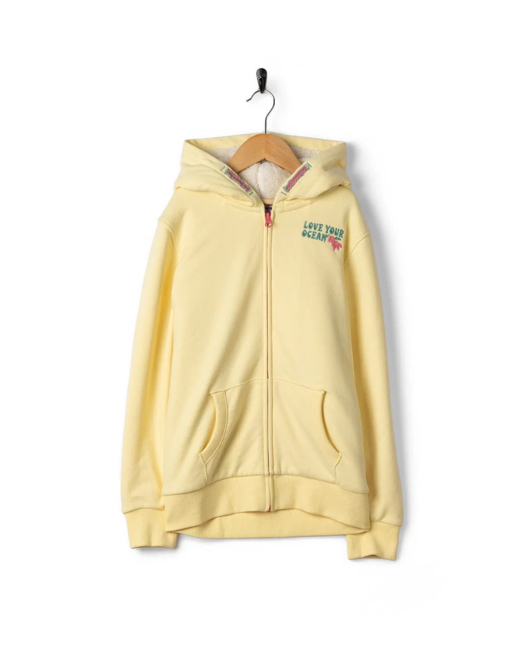 Sun Daze - Kids Borg Lined Hoodie - Light Yellow - Image 5