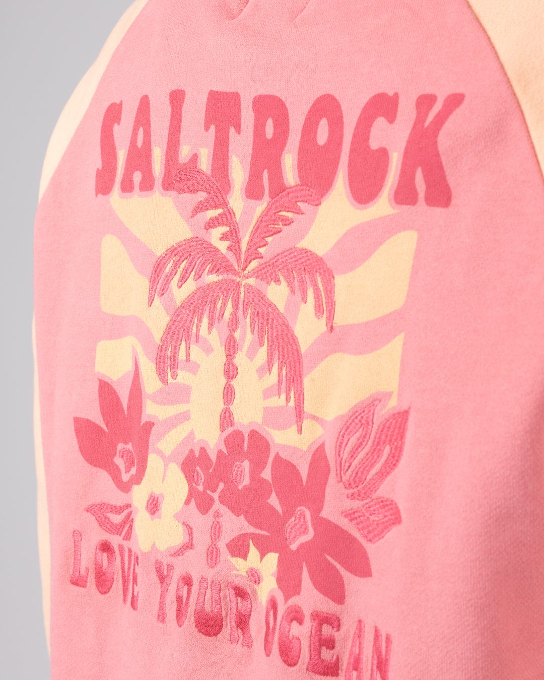 Sun Daze - Womens Zip Through Hoodie - Bright Pink - Image 6