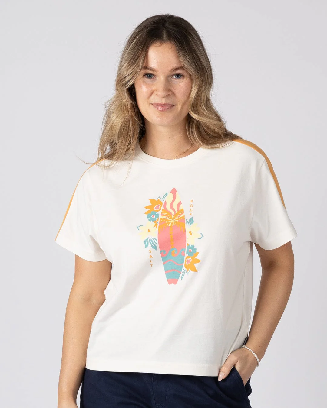 Sun Surfer - Short Sleeve T-Shirt - Cream - Image 2