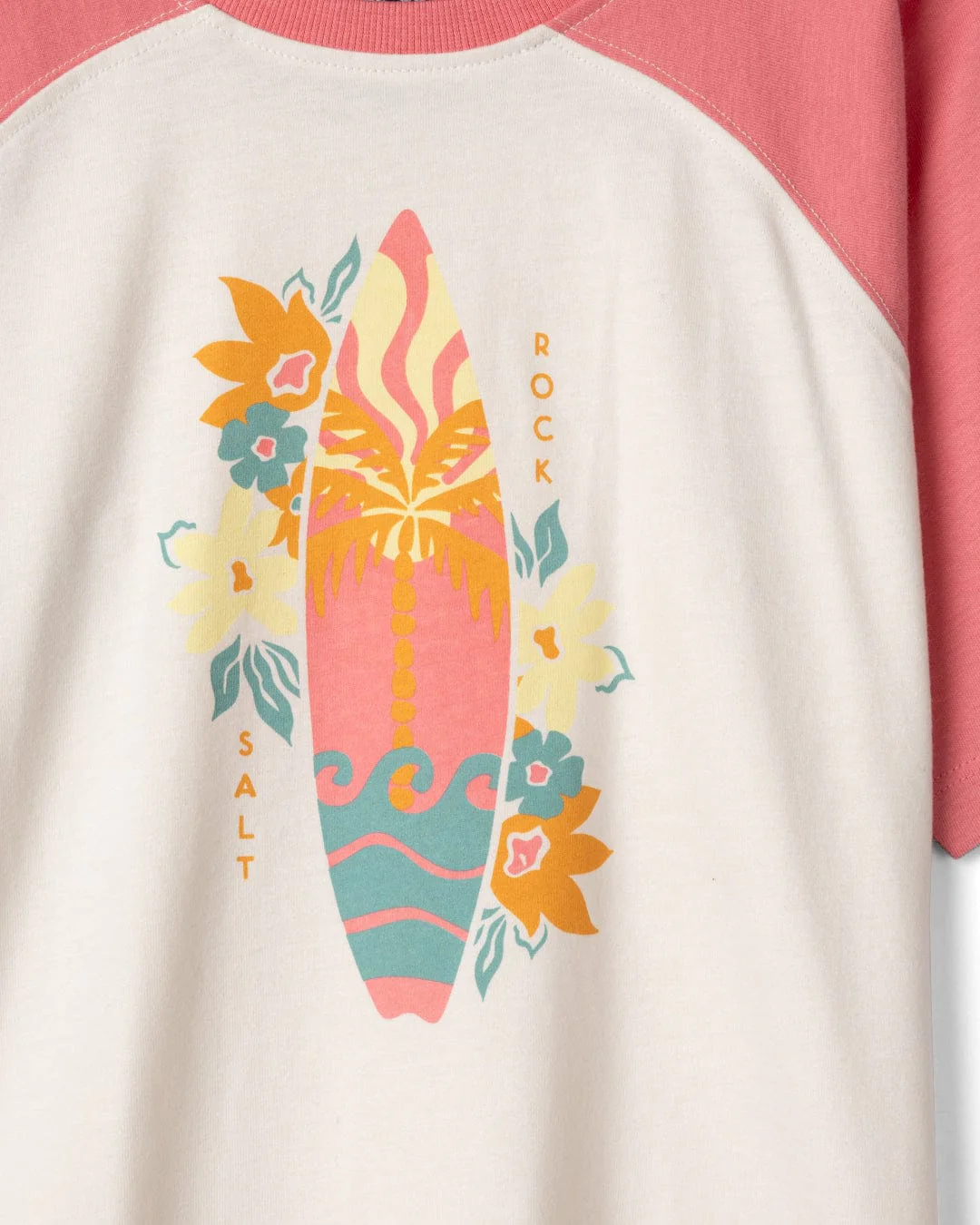 Sun Surfer - Kids Oversized Short Sleeve T-Shirt - Cream - Image 2