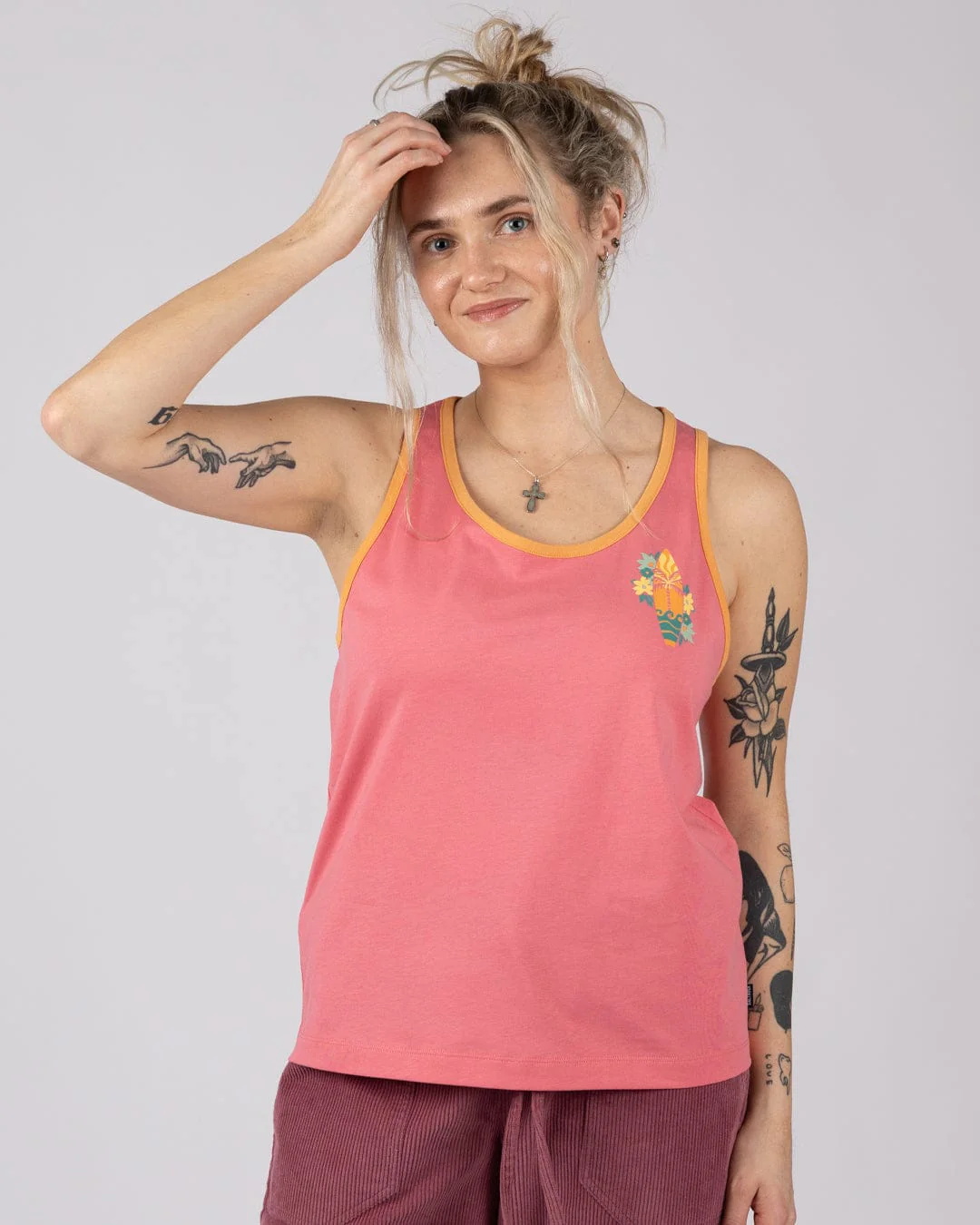Sun Surfer - Womens Vest - Bright Pink - Image 2