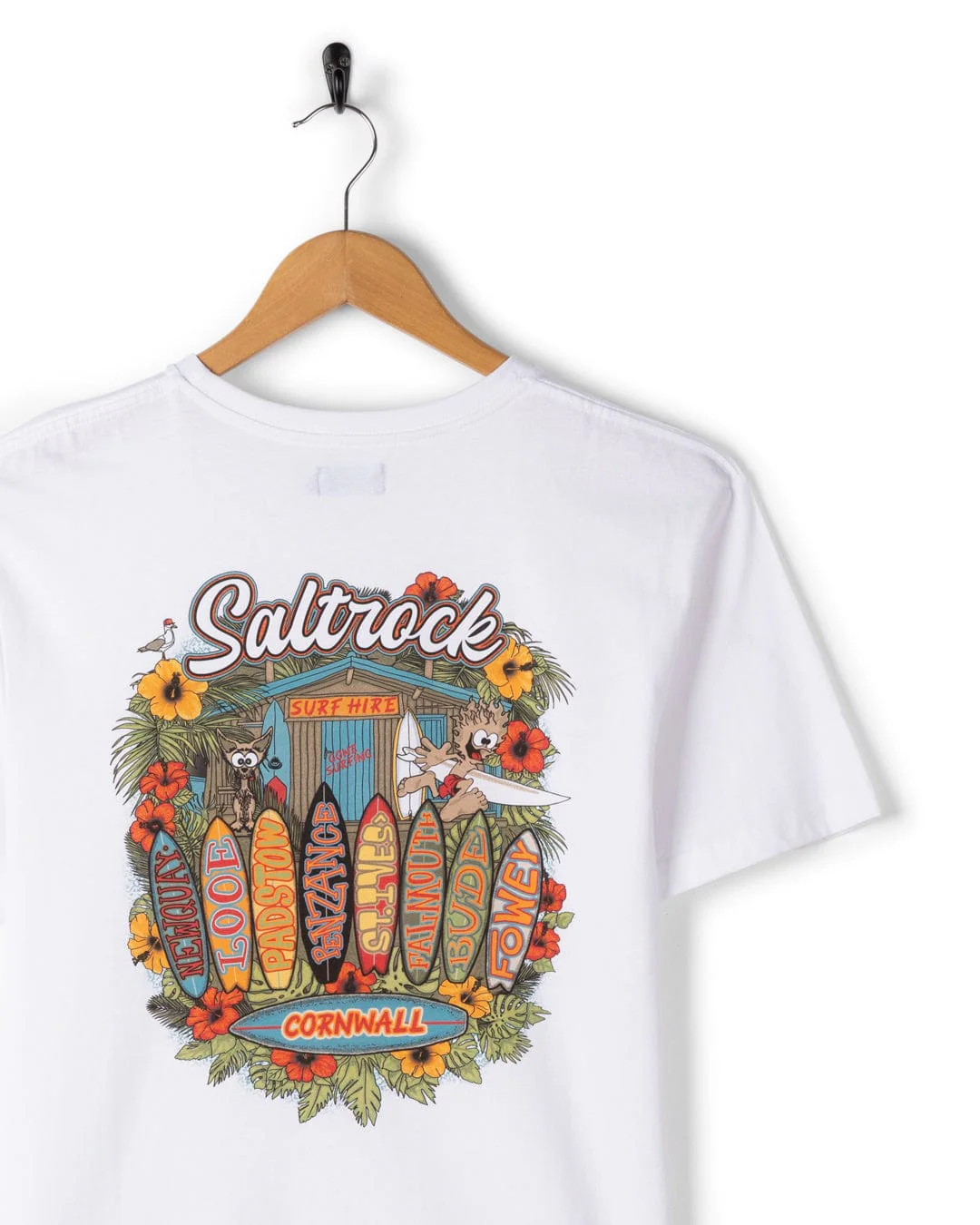 Surf Shack Cornwall - Mens T-Shirt - White - Image 6