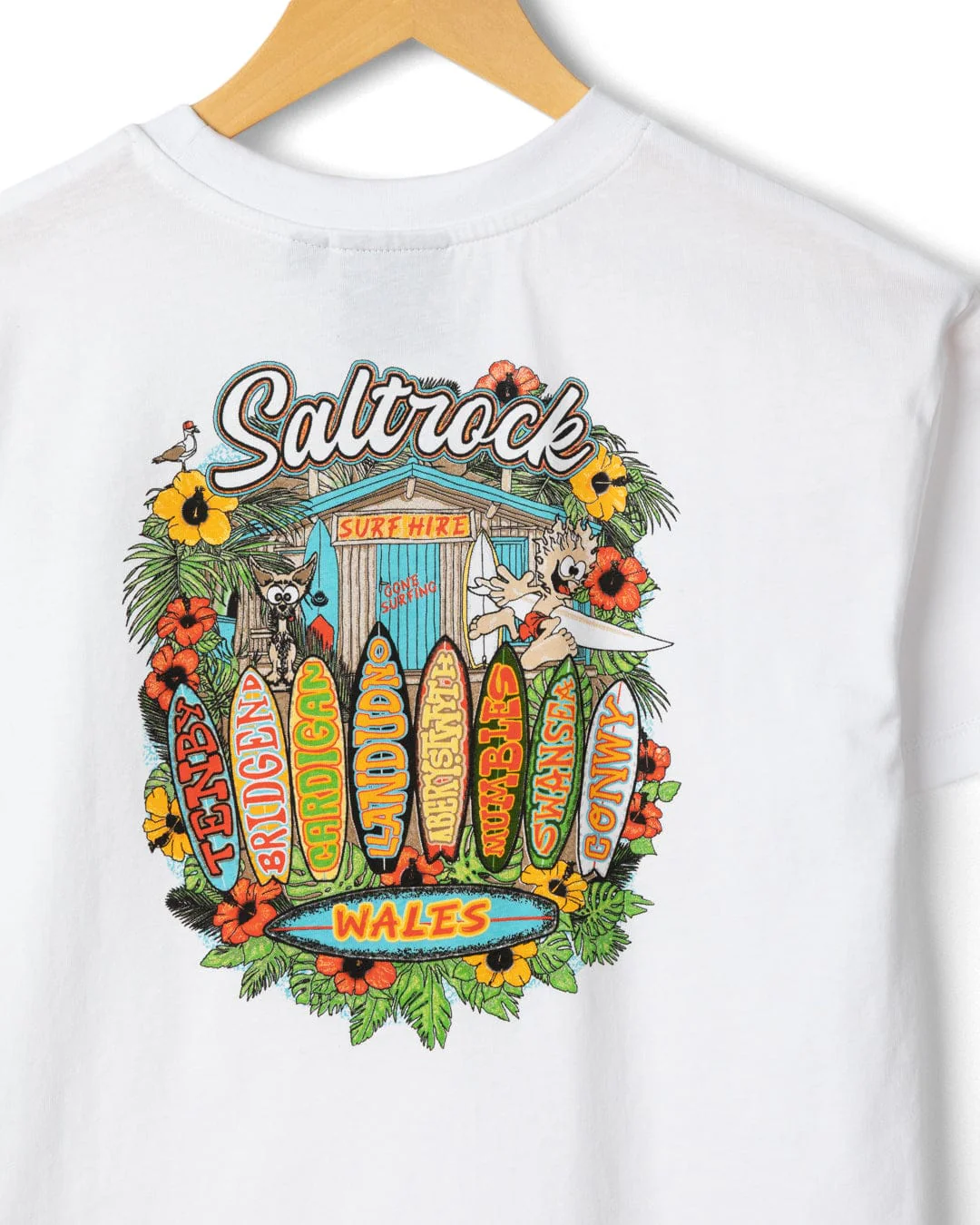 Surf Shack Devon  - Kids Short Sleeve T-shirt - White - Image 3