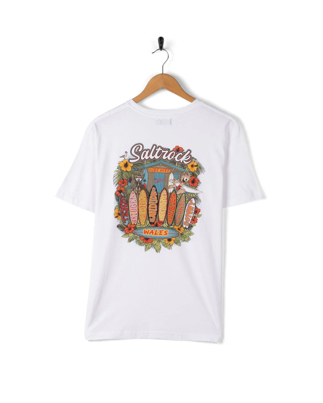 Surf Shack Wales - Mens T-Shirt - White - Image 6