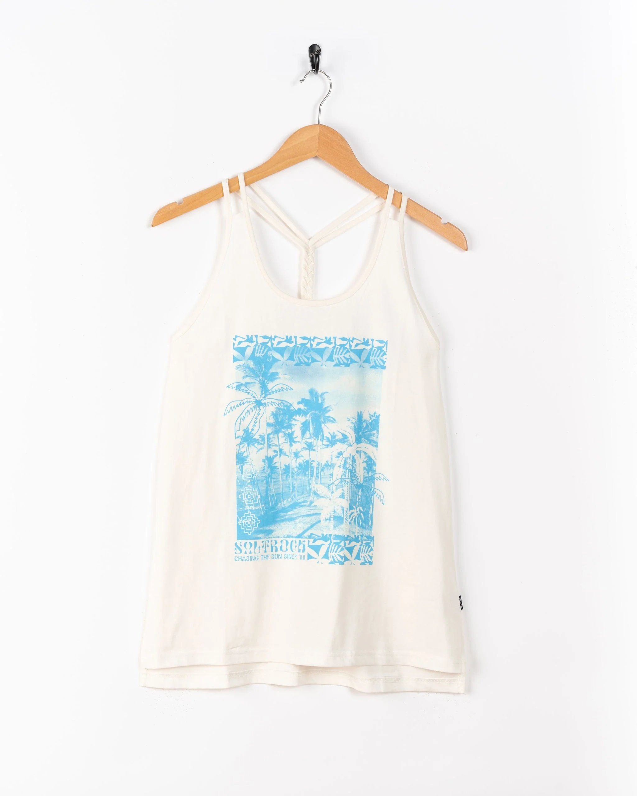 Sway - Womens Plaited Back Vest - White - Image 3