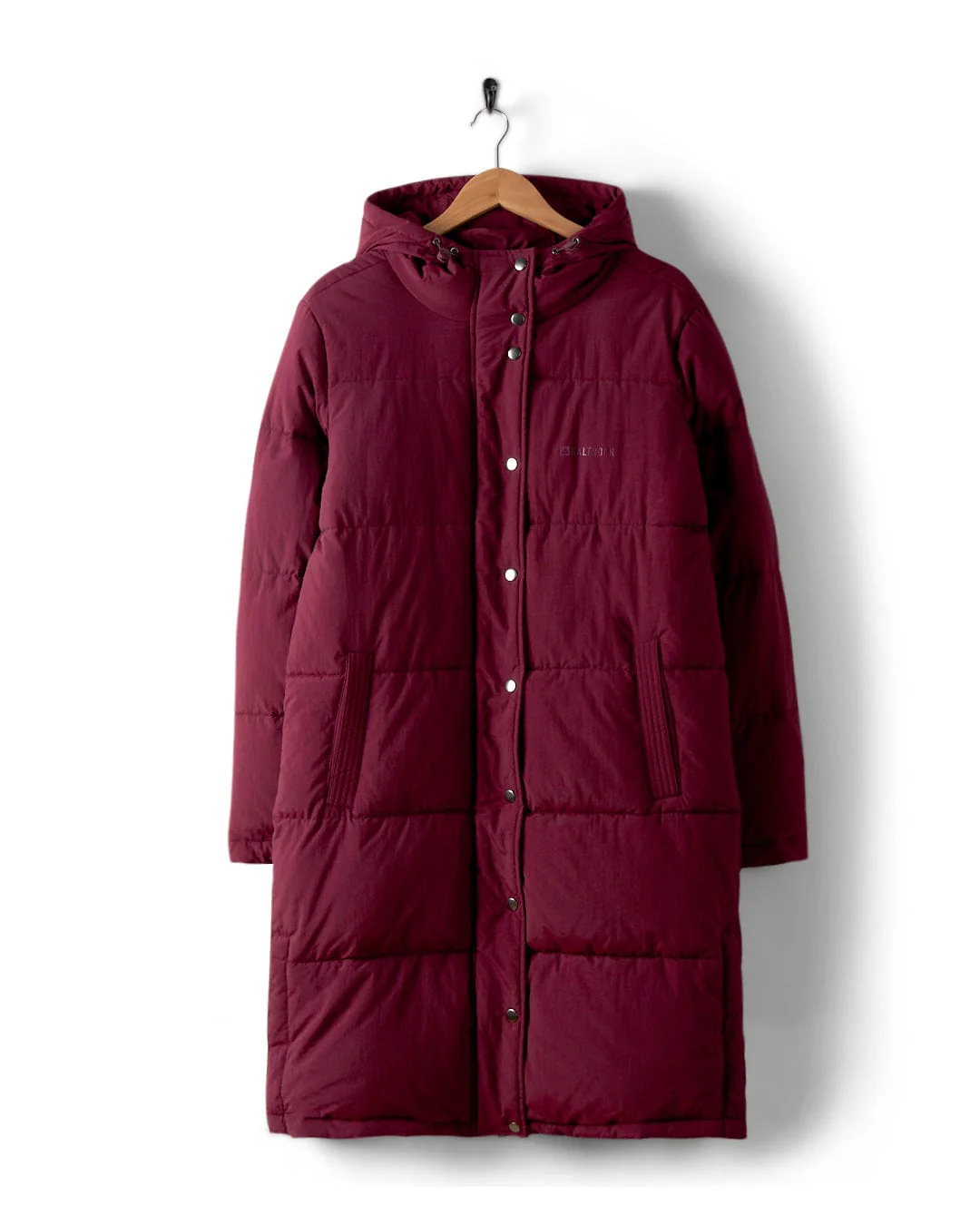 Tahoe - Womens Longline Padded Coat - Burgundy - Image 2