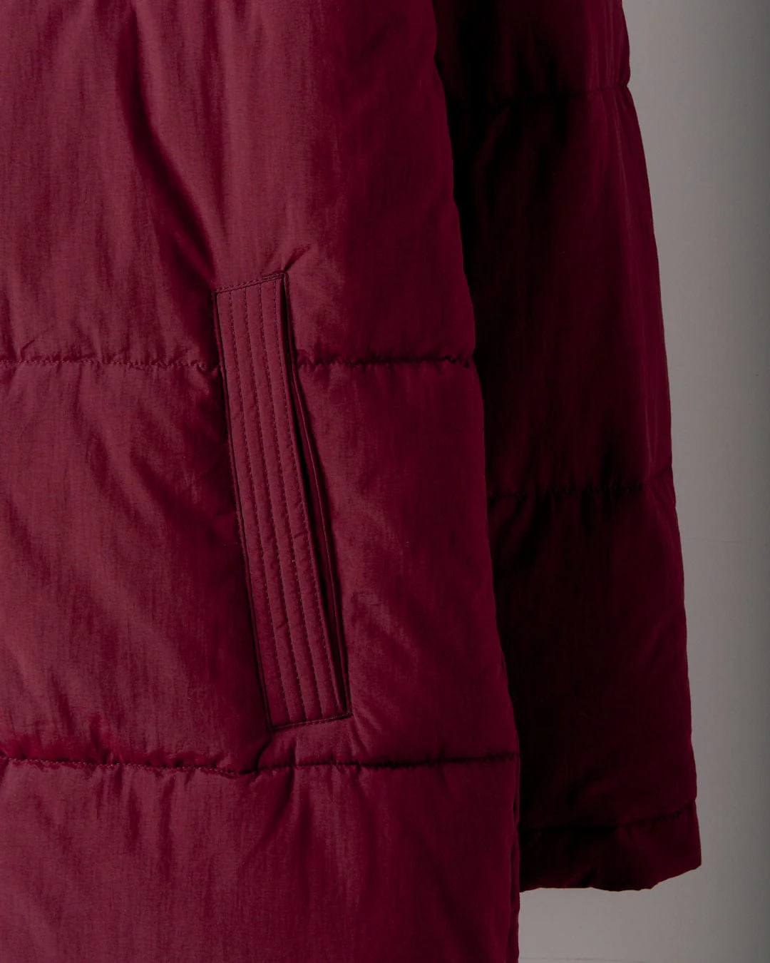 Tahoe - Womens Longline Padded Coat - Burgundy - Image 4