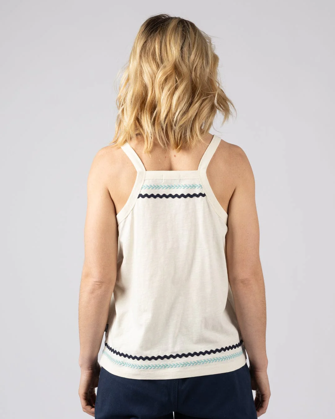 Talwyn - Womens Slub Vest - Cream - Image 7