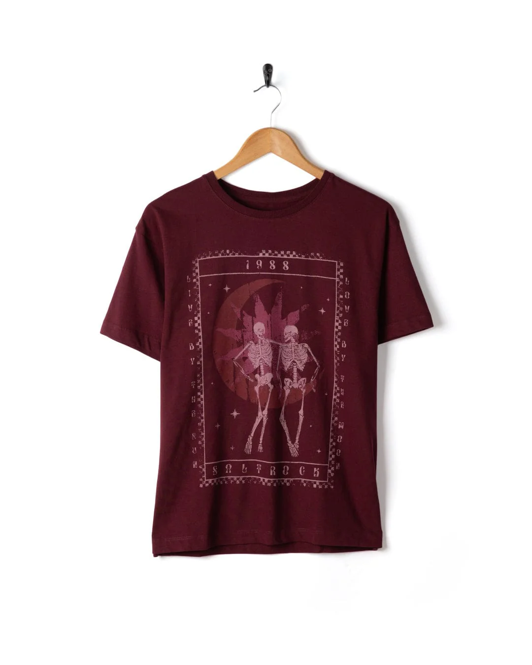 Tarot Moon - Womens Oversized Short Sleeve T-Shirt - Dark Purple - Image 8