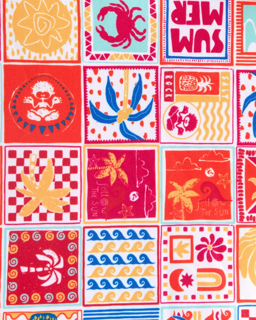 Tiles - Kids UPF Recycled Rashvest - Pink - Image 2