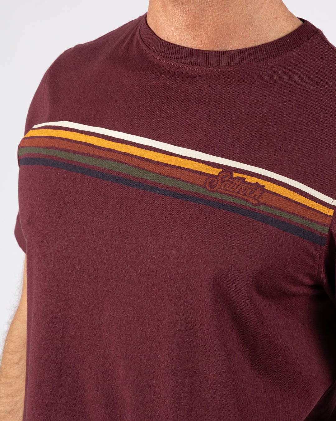 Torn Stripe - Mens T-Shirt - Dark Purple - Image 3