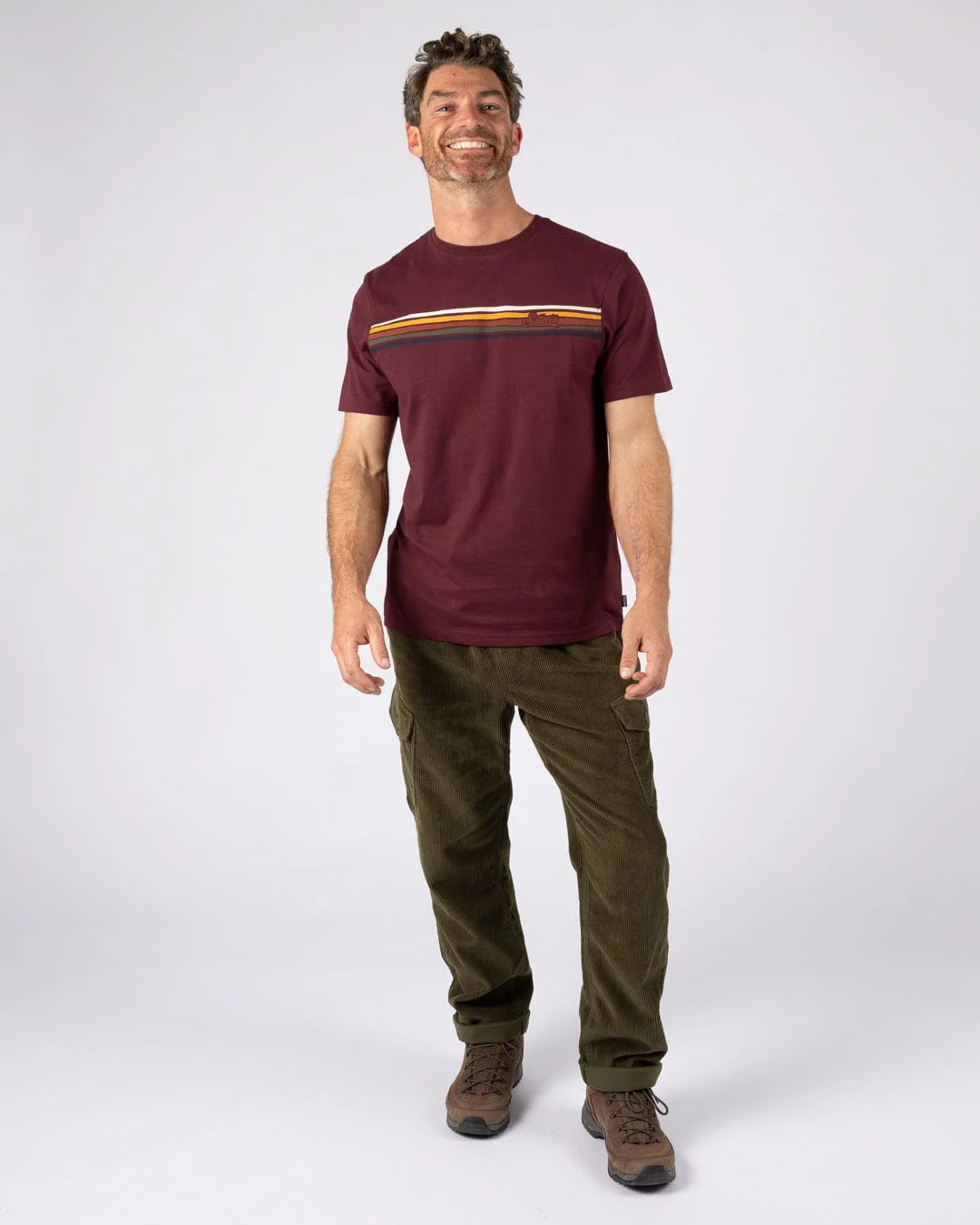 Torn Stripe - Mens T-Shirt - Dark Purple - Image 5