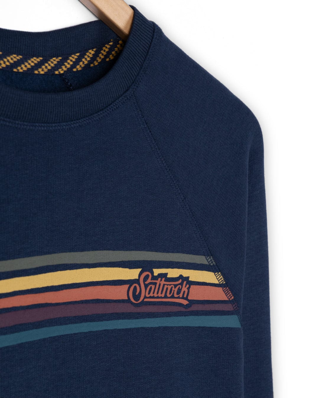Torn Stripe - Mens Sweat Shirt - Blue - Image 2