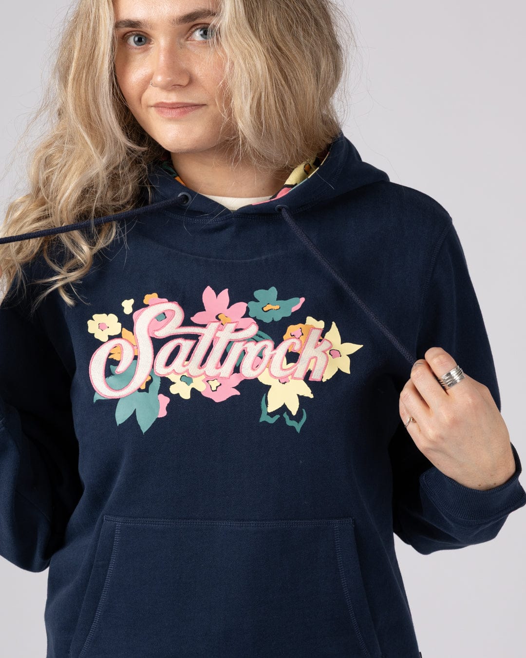 Trader Daze  -  Womens Pop Hoodie - Blue - Image 3