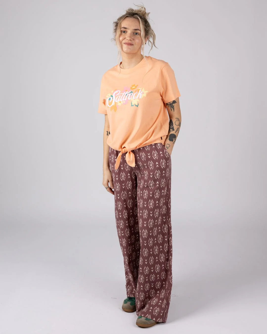 Trader Daze - Womens Boxy Short Sleeve T-Shirt - Orange - Image 4