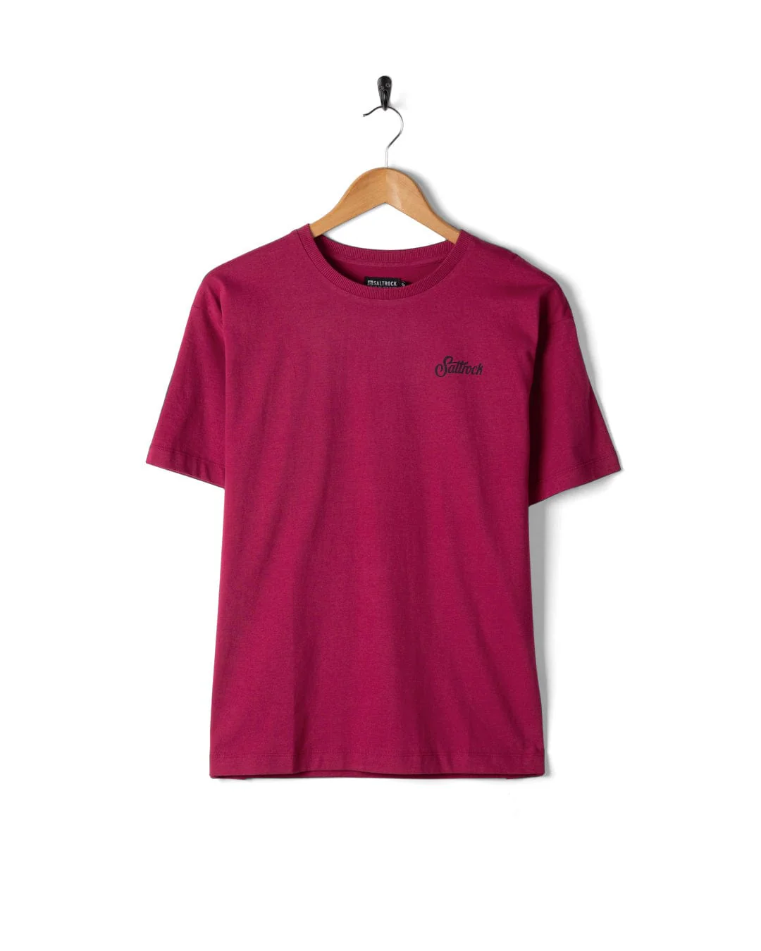 Trader Floral - Womens Oversized Short Sleeve T-Shirt - Dark Pink - Image 5