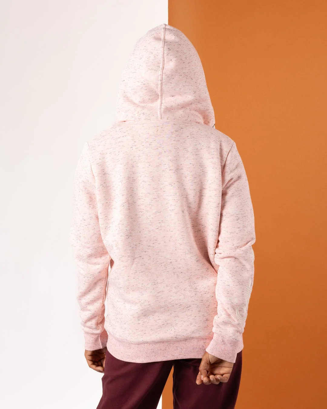 Trader Sleeve - Womens Borg Lined Hoodie - Light Pink - Image 7
