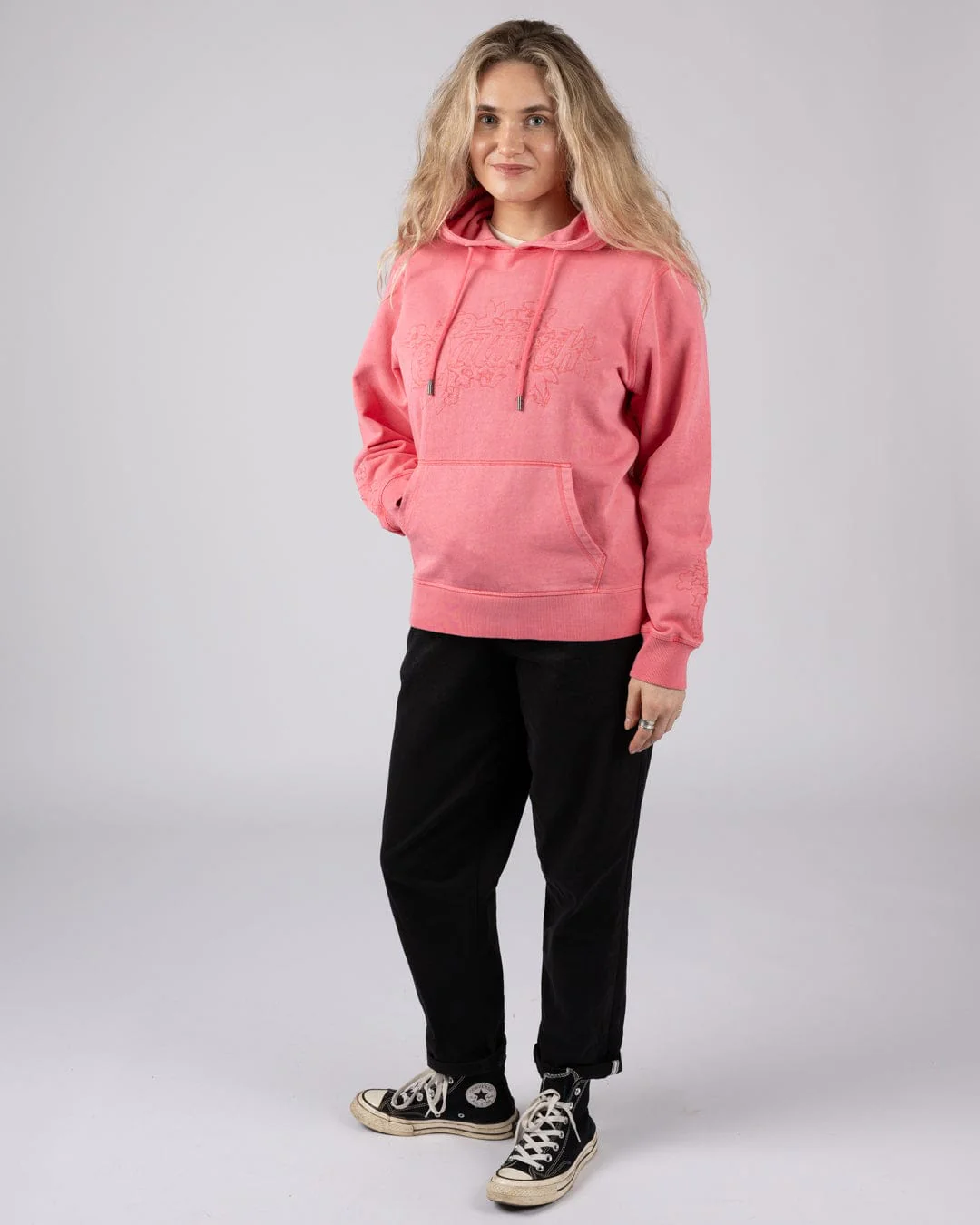 Trader Tonal - Womens Pop Hoodie - Bright Pink - Image 3