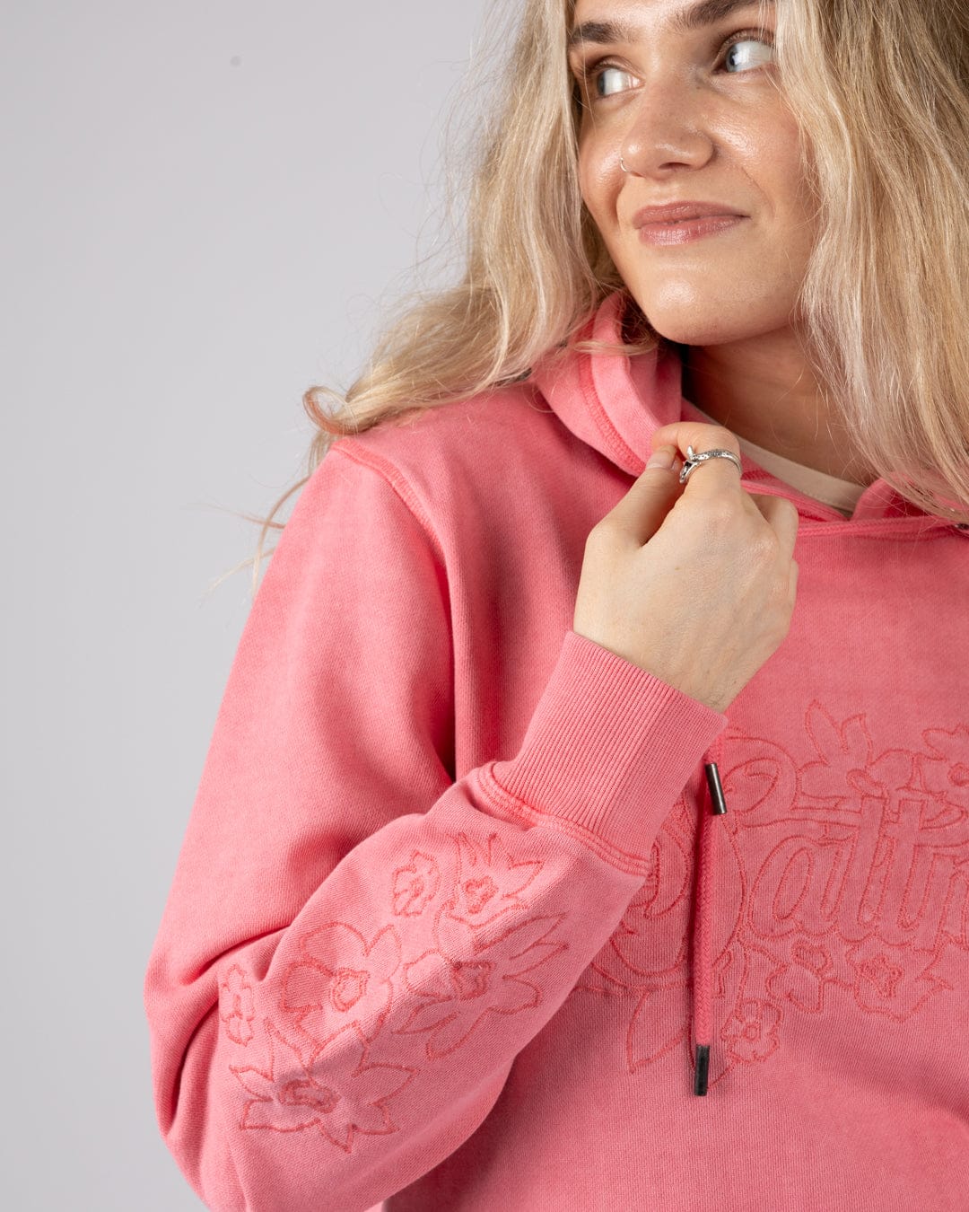 Trader Tonal - Womens Pop Hoodie - Bright Pink - Image 4