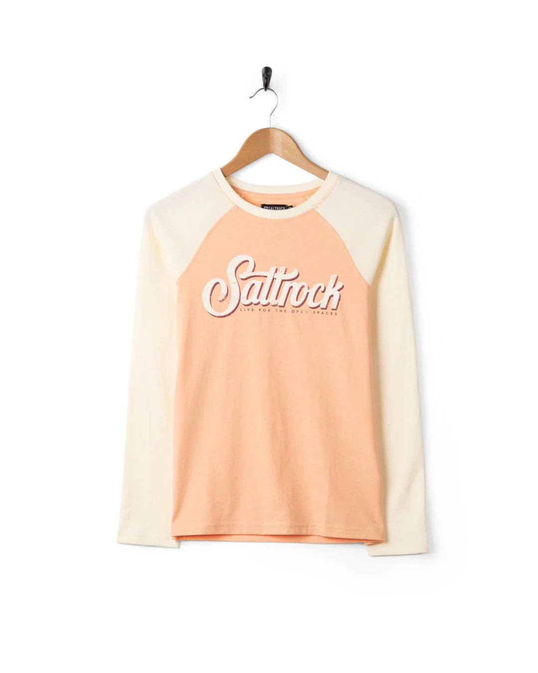 Trader Triple - Womens Long Sleeve Raglan T-Shirt - Pink - Image 5