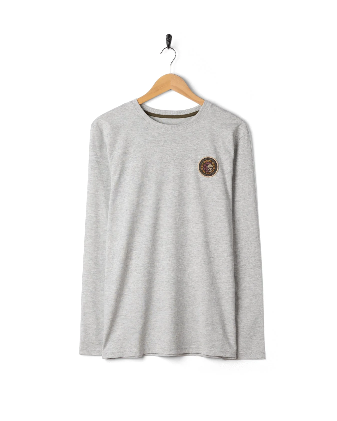 Trail Badge - Mens Long Sleeve T-Shirt - Grey - Image 7