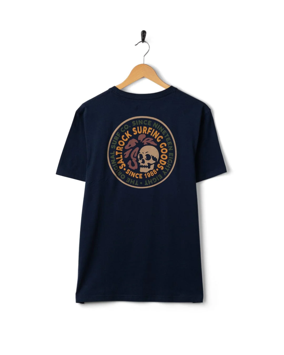 Trail Badge Print - Mens Short Sleeve T-Shirt- Blue - Image 6