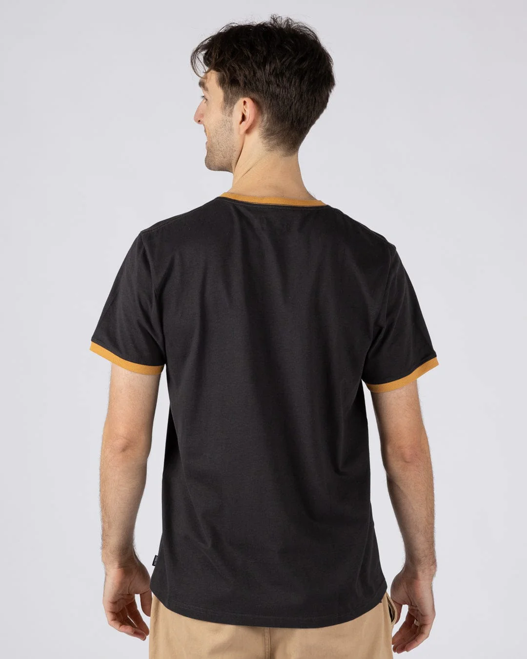 Trail Badge Ringer - Mens Short Sleeve - Dark Grey - Image 4