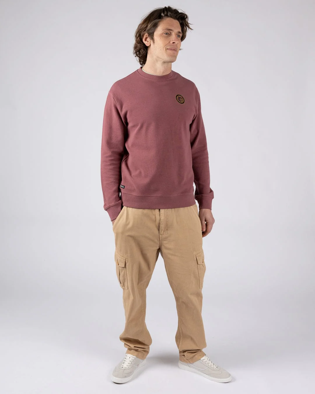 Trail Badge  - Mens Sweatshirt - Dark Pink - Image 8