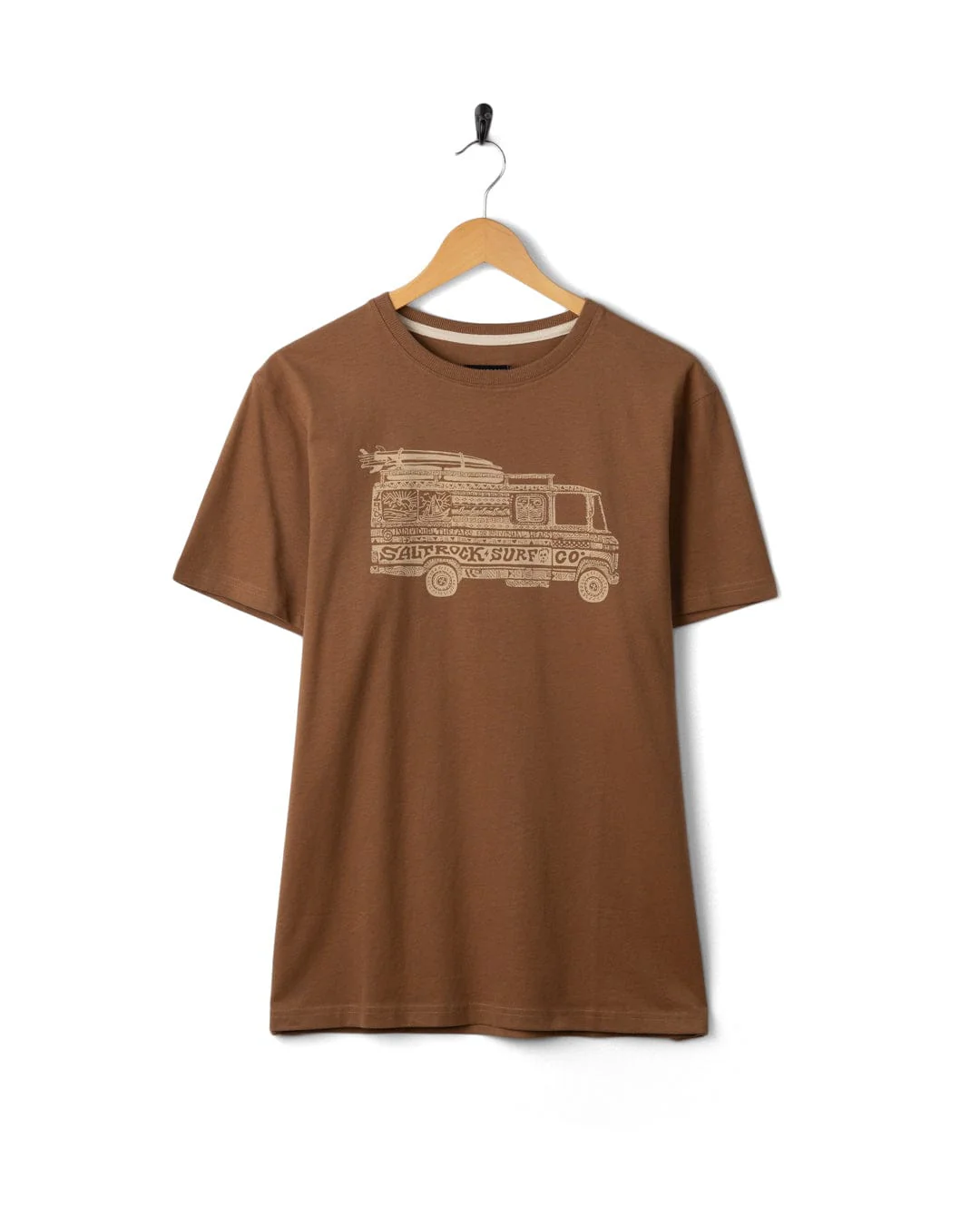 Trail Bus - Mens Short Sleeve T-Shirt - Brown - Image 5