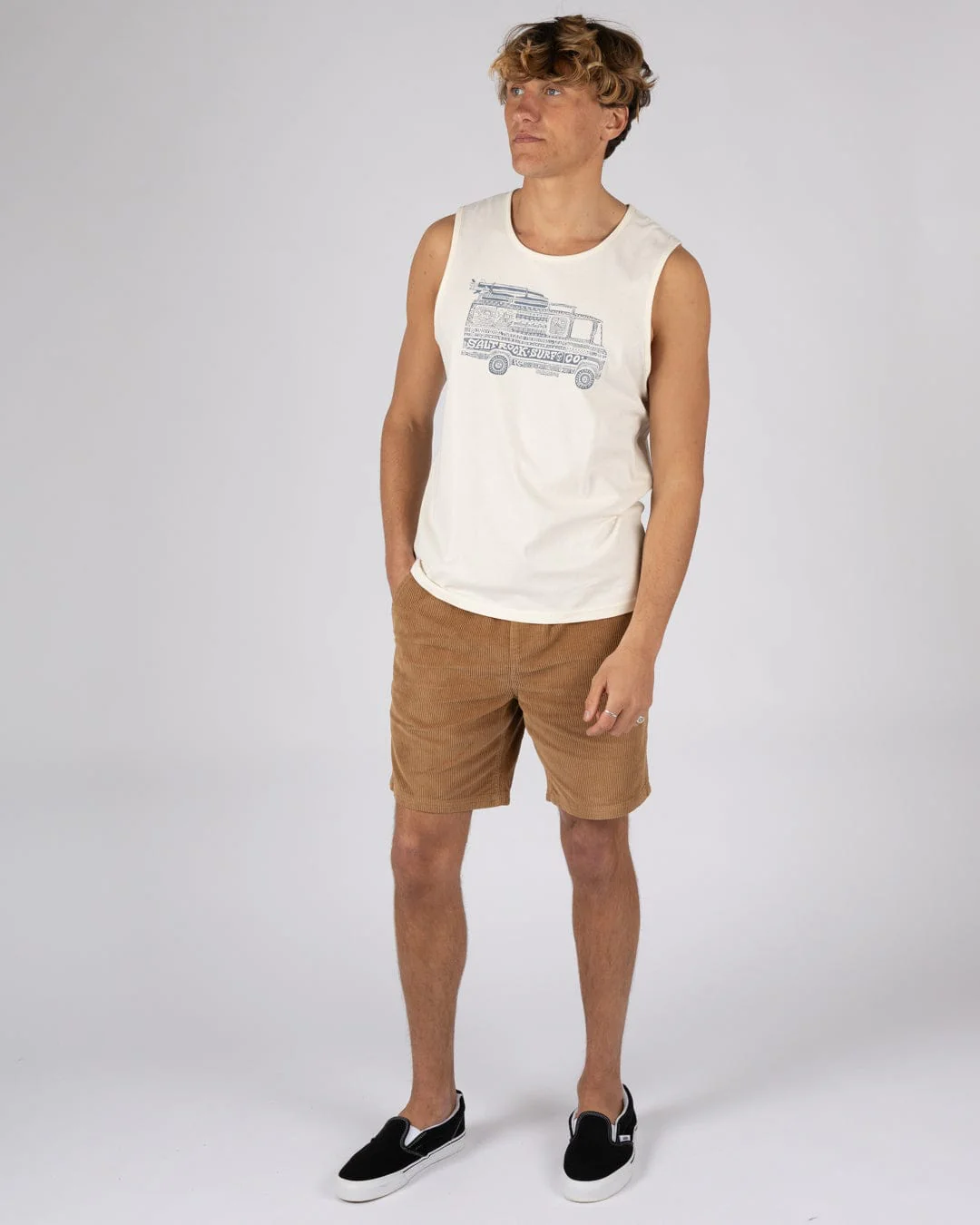 Trail Bus - Mens Vest - Cream - Image 4