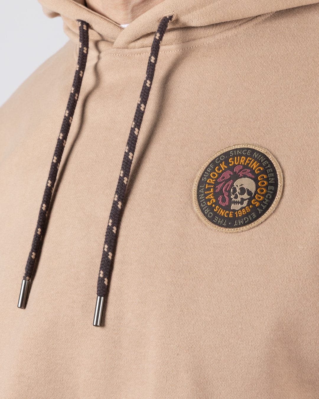 Trail Slogan - Mens Pop Hoodie - Beige - Image 2